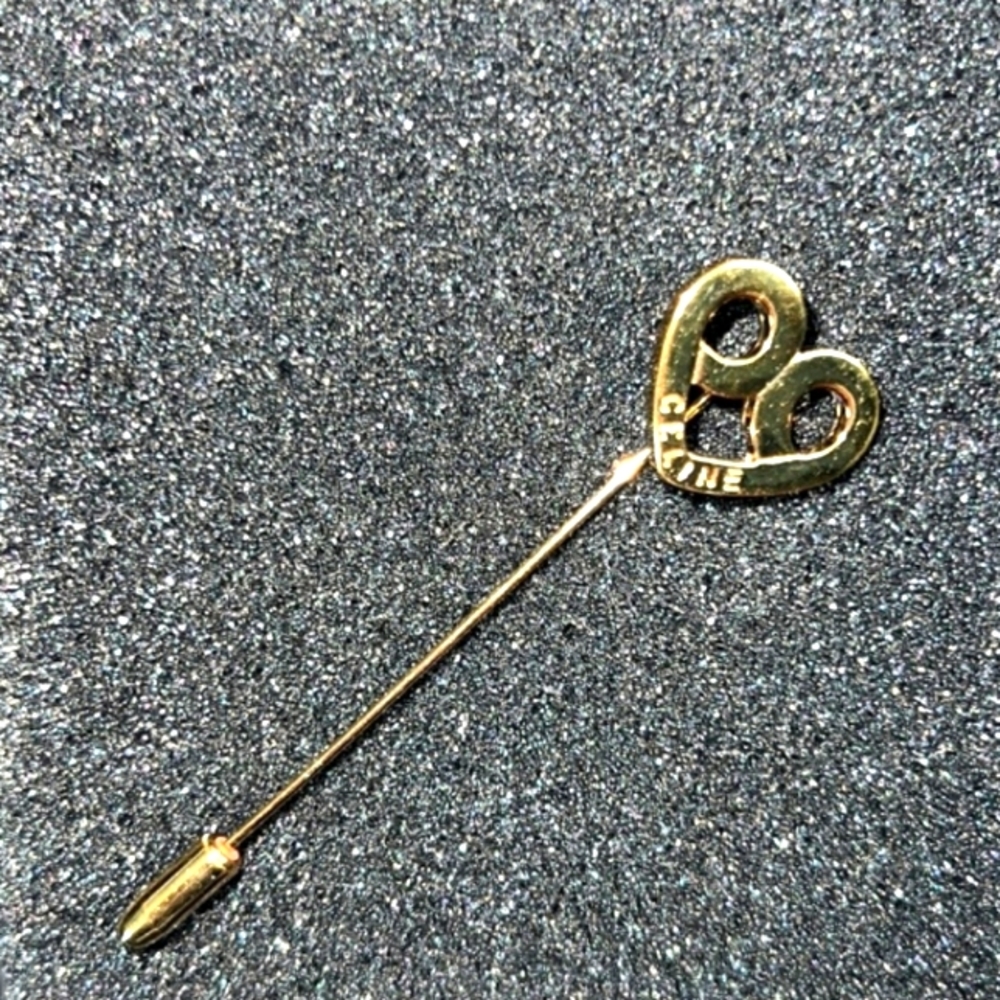 CÉLINE AUTHENTIC VINTAGE LUX GOLD TONE BROOCH/PIN EXCELLENT CONDITION - Picture 7 of 7